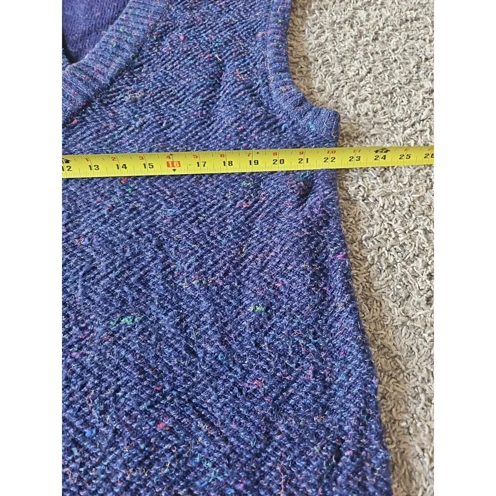 Vintage Mens Bachrach Sweater Vest Size XL Blue With Color Flecks
